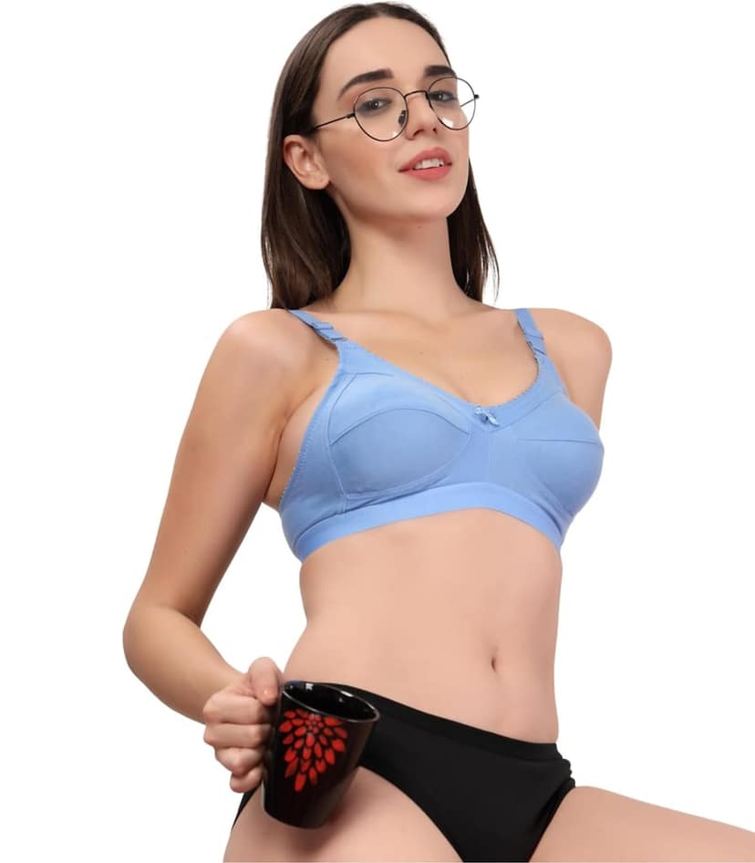 ADORNSTAR Women's Cotton Non-Padded Full Coverage Bra view 7