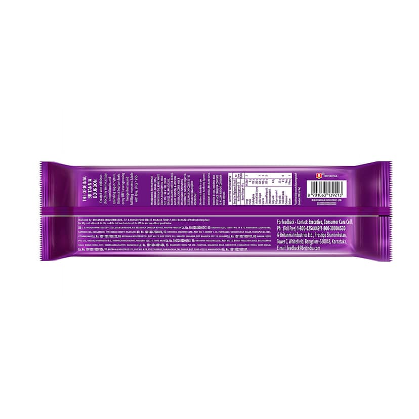 Britannia Bourbon - The Original Choco Creme Sandwich Biscuit, 150 G view 2
