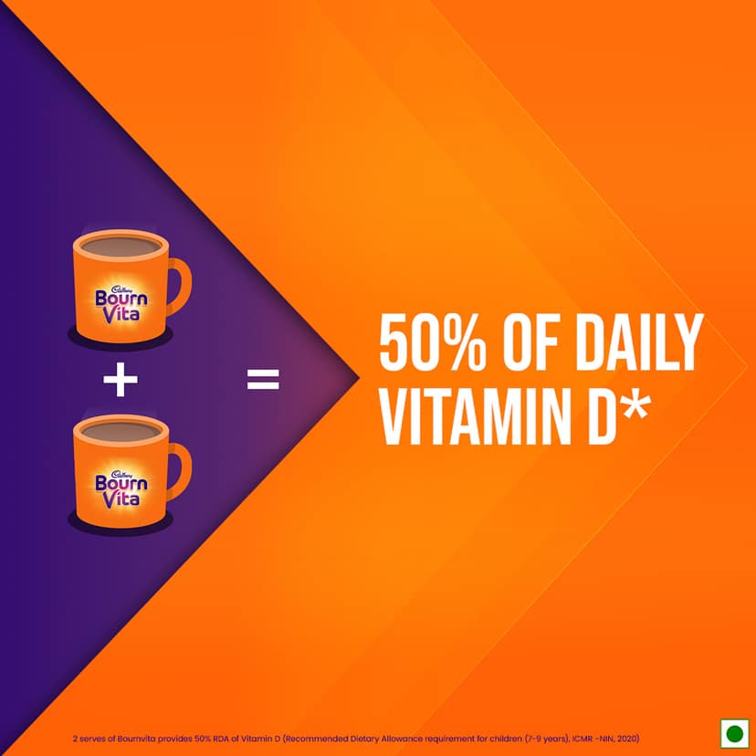 Cadbury Bournvita Chocolate Health Drink, 500 g Pouch view 4