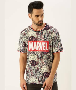 Veirdo Pack of 1 Cotton Oversized Fit Men's T-Shirt ( Multicolor )