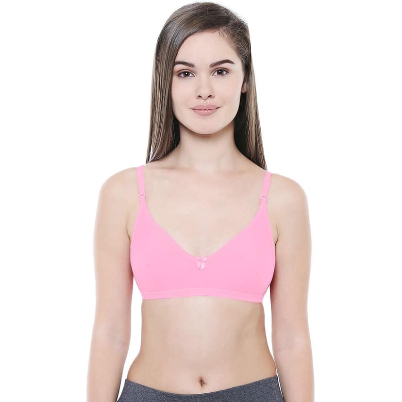 Bodycare Women Cotton Spandex Full Coverage Non Padded Regular Bra Pack - 2 E1575SPI view 3