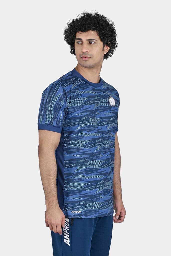Blue Camo Crew Neck view 3