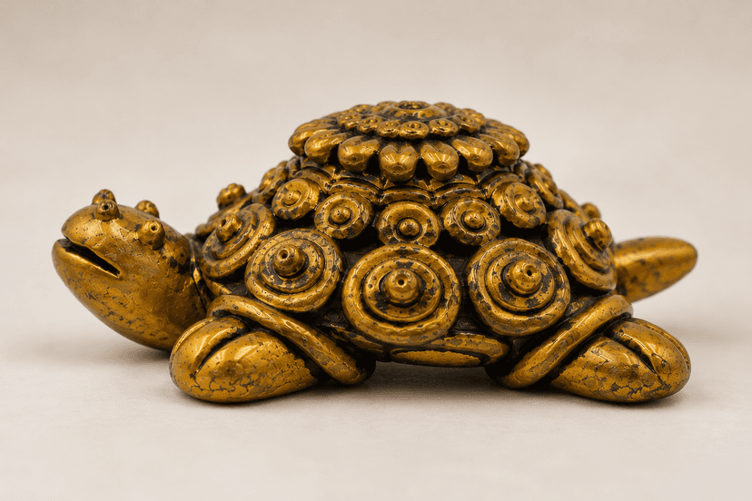 Handmade Dhokra Art Turtle Figurine for Traditional Home Decoration
