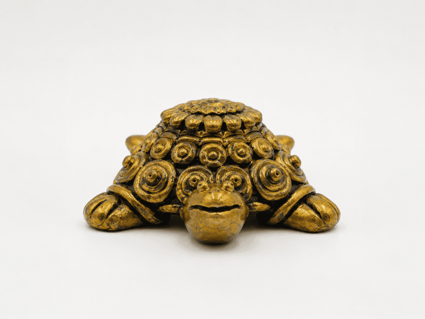 Handmade Dhokra Art Turtle Figurine for Traditional Home Decoration view 2