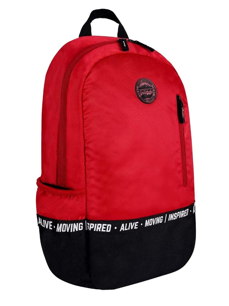 Men/Women Bomber Eco Statet 22 Litre Medium Water Resistant School Bag/College Bag/Standard 3 Compartment Backpack / - Red, Multicolor view 2
