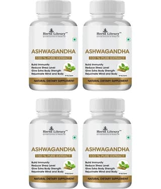 Herbs Library Ashwagandha Extract , Improve Muscles Strength, Energy and Immunity, 60 Capsules