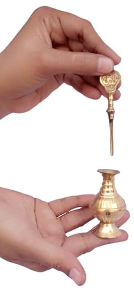Mii Art brass surmedani with surma use in eye's muckap[size-10cm] 1pes view 3