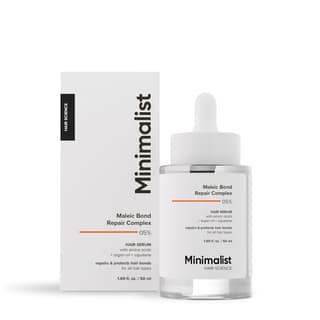 Minimalist Serum for Repairing Damaged Hair | Maleic Bond Repair Complex 05% Hair Serum with Amino Acids, Argan Oil & Squalane | For Women & Men | For All Hair Types | 50 ml Minimalist Serum for Repairing Damaged Hair | Maleic Bond Repair Complex 05% Hai