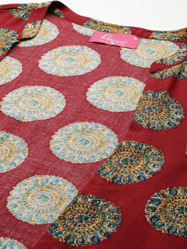 Women Ethnic Motifs Embellished Mirror Work Anarkali Kurta With A Jacket view 5