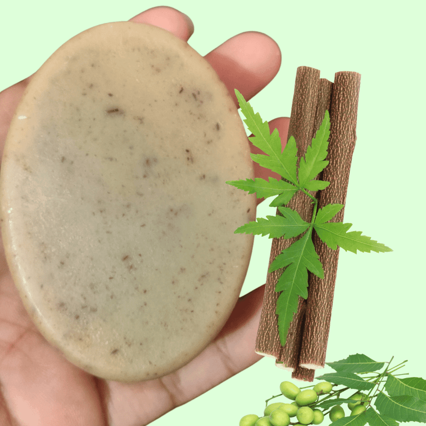 Herbs magic Ayurvedic Neem Soap | Handkrafted| Organic | cold pressed oil | Handmade | Refreshing | Antioxidants| Antiaging | Ayurvedic | SLS and Paraben free view 2