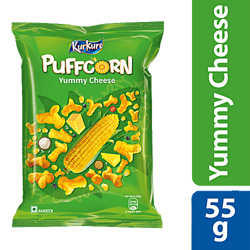 Kurkure Namkeen - Puffcorn, Yummy Cheese, 55 g