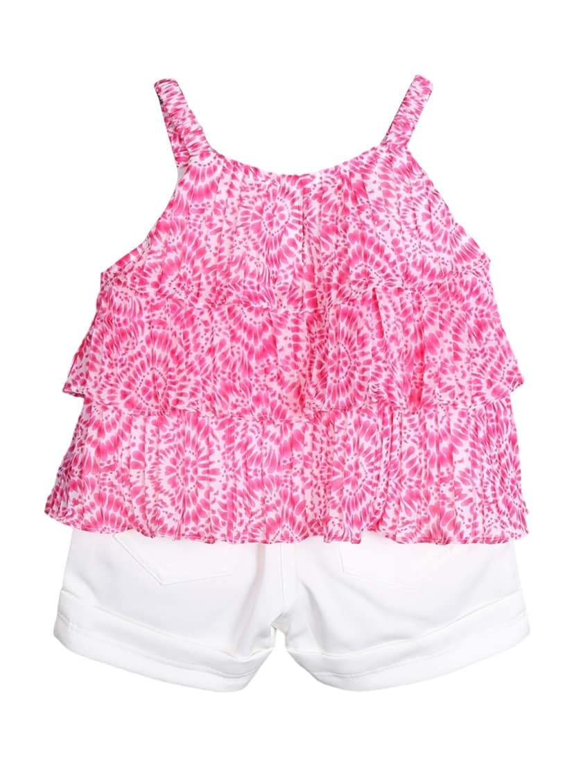 Albion Kids Apparel Lemon Mint Pink Skirt Top view 2