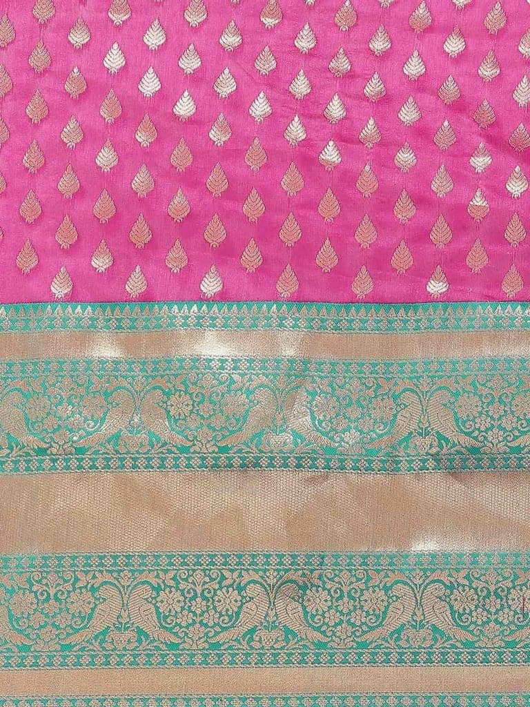 Women's Banarasi Art Silk Saree With Unstiched Blouse Piece view 3