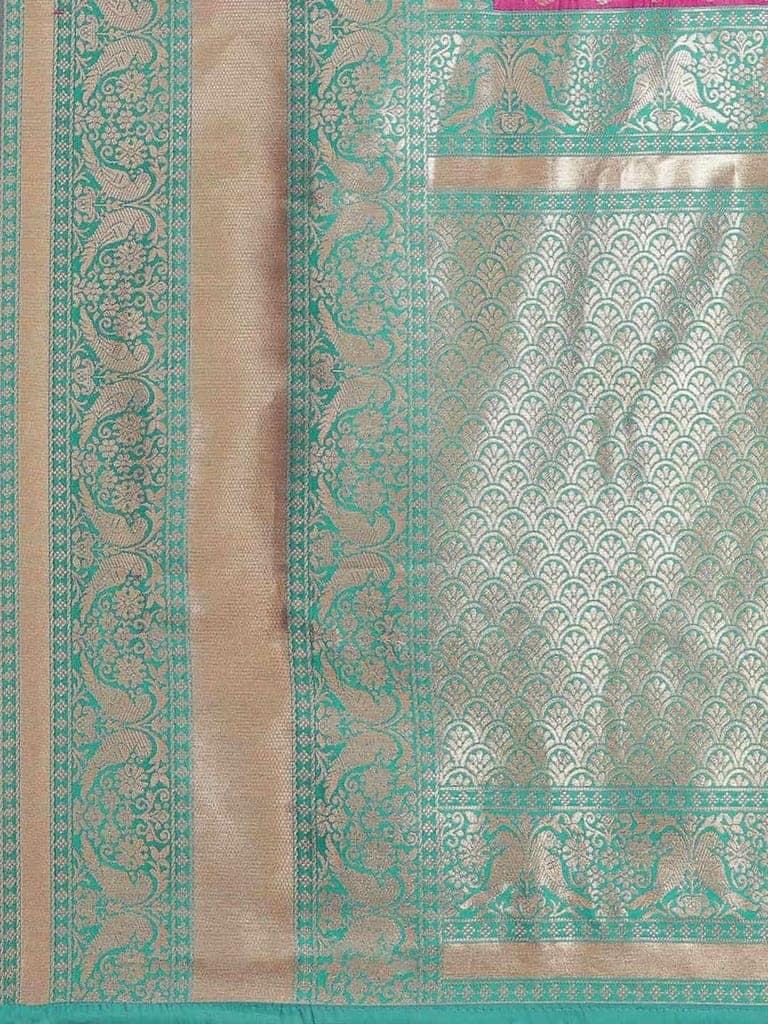 Women's Banarasi Art Silk Saree With Unstiched Blouse Piece view 4