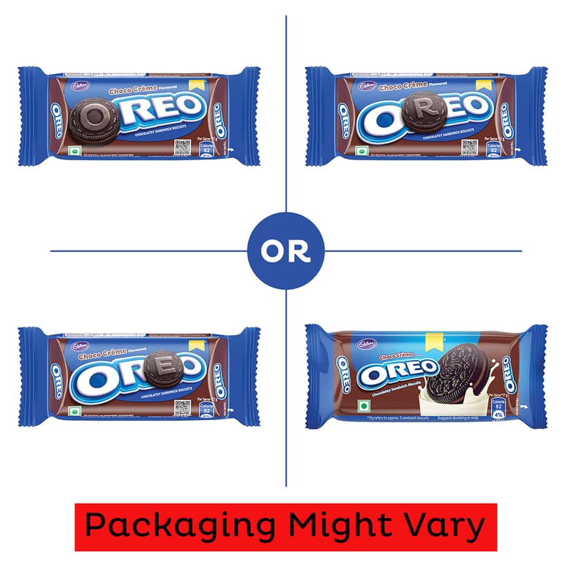Cadbury Oreo Choco flavour Cookie Sandwich Cream Biscuit, 43.75 g view 3