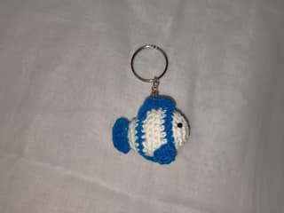 Handmade Crochet Fish Keychain