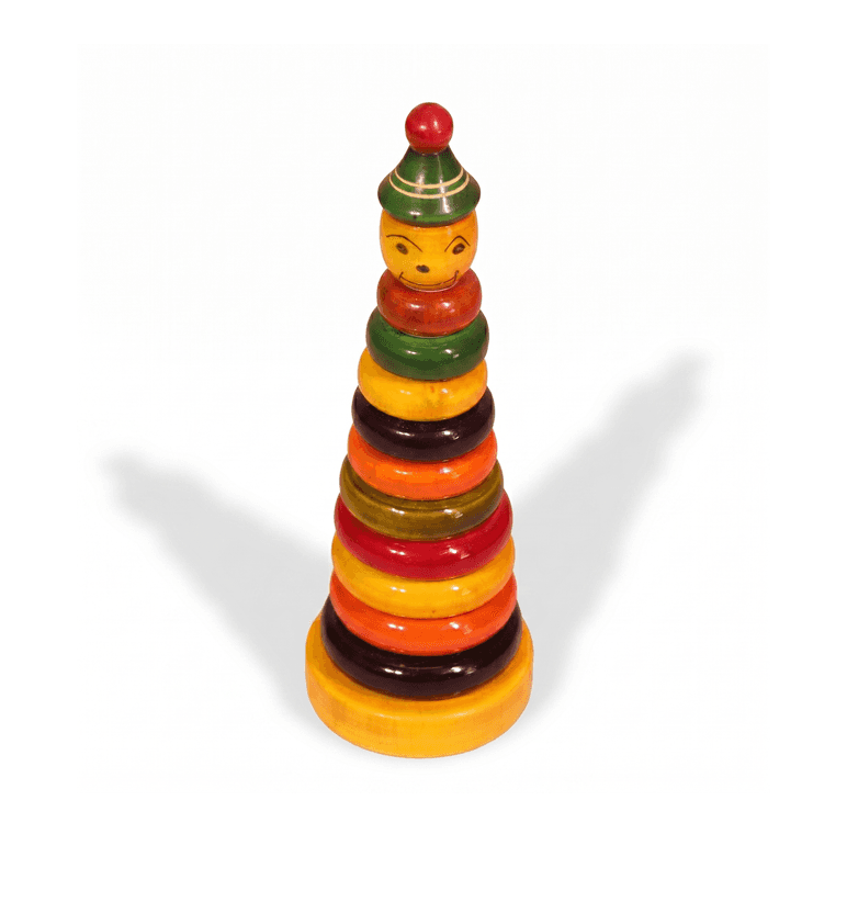 Handcrafted Wooden Stacking Ring Toy view 2