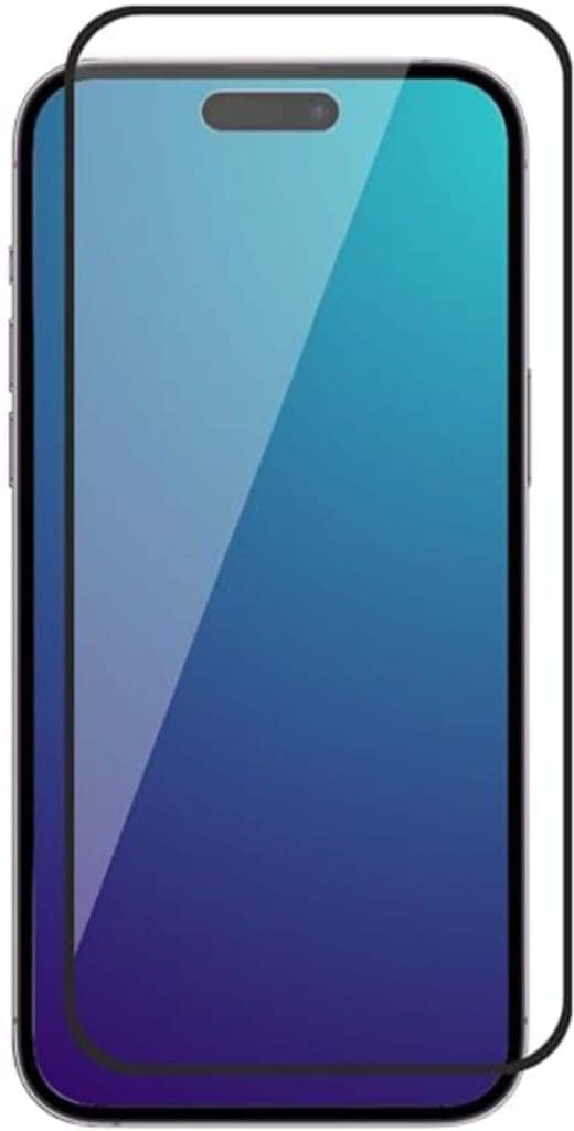 PLUGTECH Advanced Tempered Glass With Anti-Explosion 9H Hardness Edge-To-Edge Coverage Screen Guard for iPhone 15