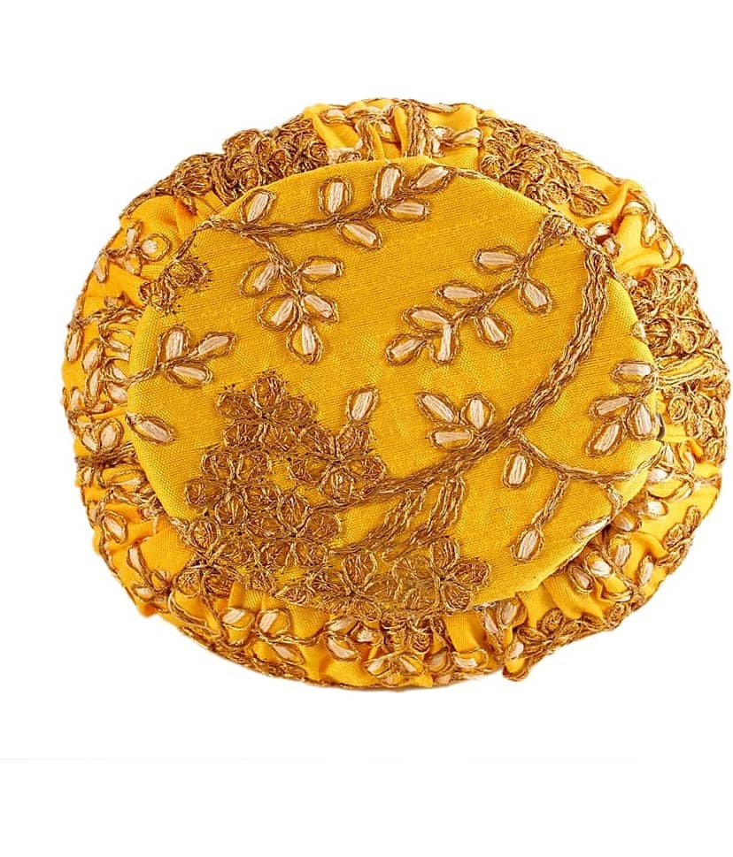Apratim Yellow Fabric Potli view 2