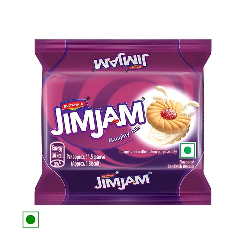 Britannia Treat Jim Jam Sandwich Cream Biscuits