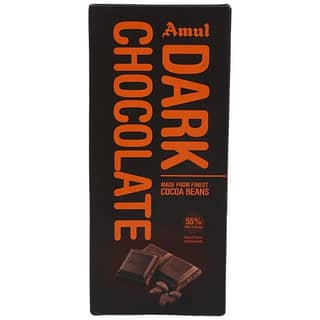 Amul Dark Chocolate- 55% Rich In Cocoa, 150 G Carton