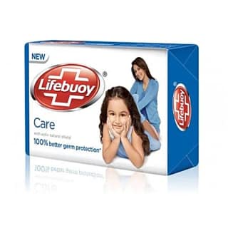 Lifebuoy Care Soap Bar, 100% Stronger Germ Protection, Active Silver Formula, 100 G (Pack Of 4)