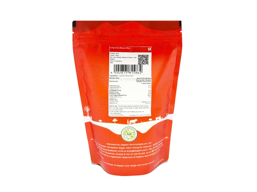 Ekgaon Long Grain Biryani Rice 500gms view 2