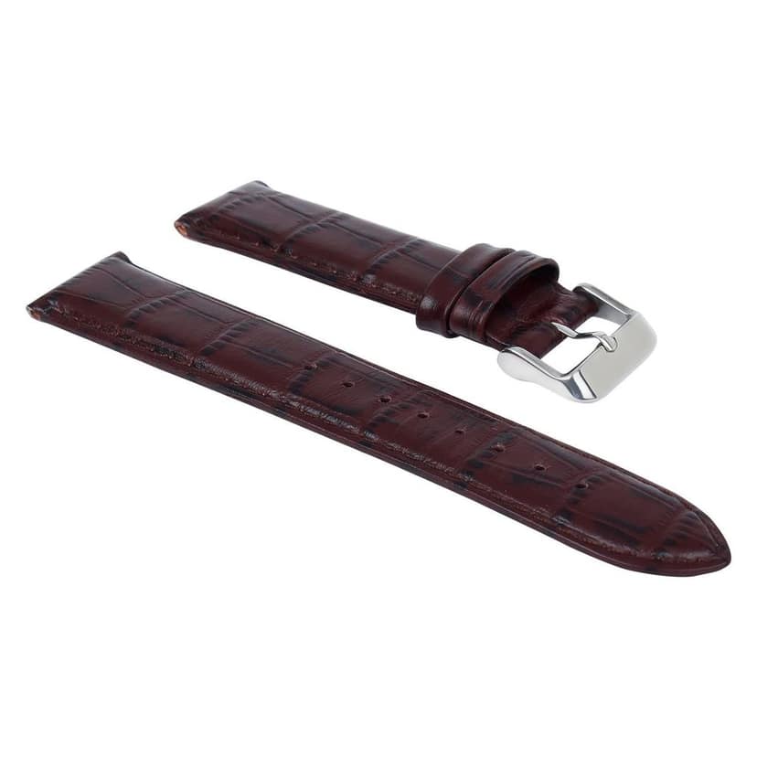 Exelent Leather Mens Replacement Watch Straps Compatible with All Watches with Regular 20 mm Lug Size Brown view 3