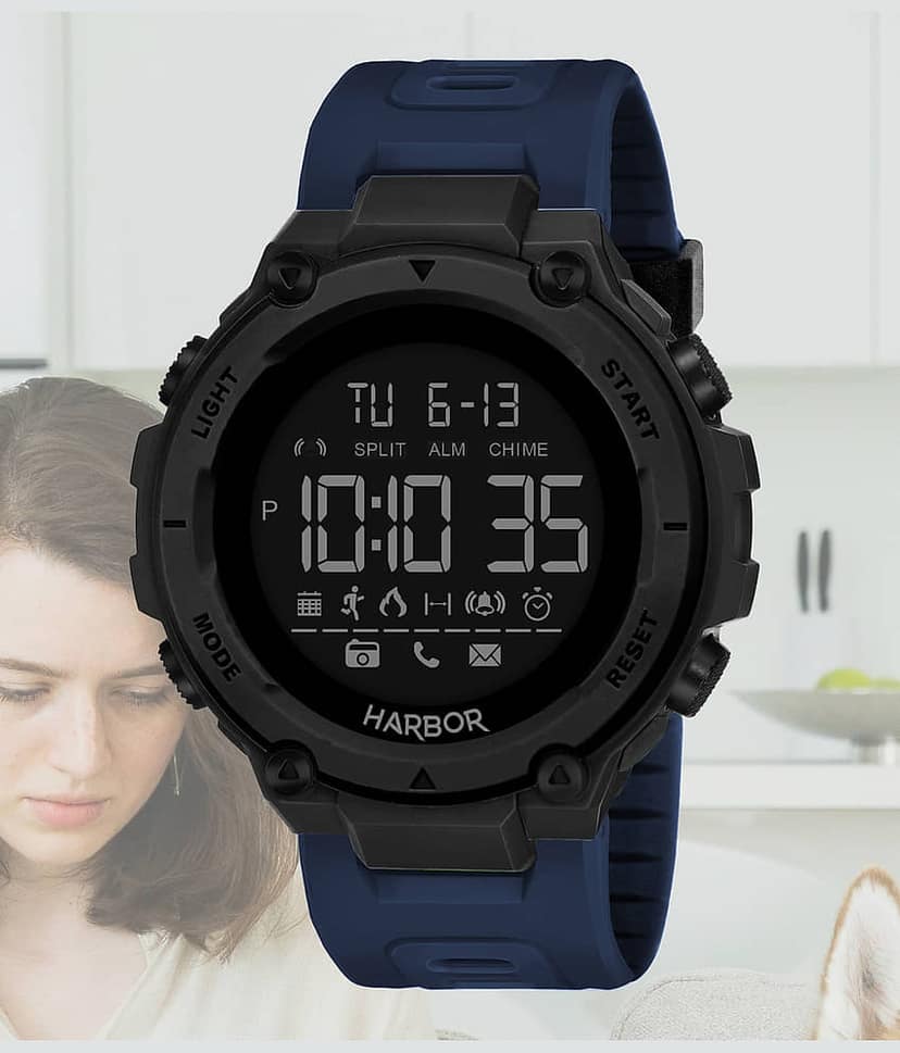 Harbor Blue Silicon Digital Men's Watch