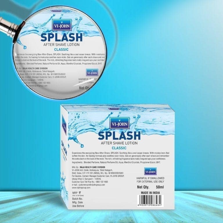 VI-JOHN After Shave Lotion Splash 50 ML (Pack of 3) view 8