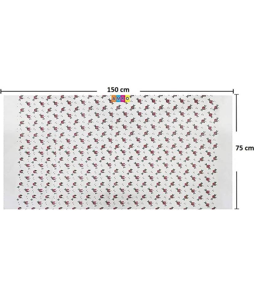 AMRO Beautility Needs - Cotton White Printed Bath Towel ( 75x150 ) cm Below 300 -GSM ( Pack of 2 ) view 2