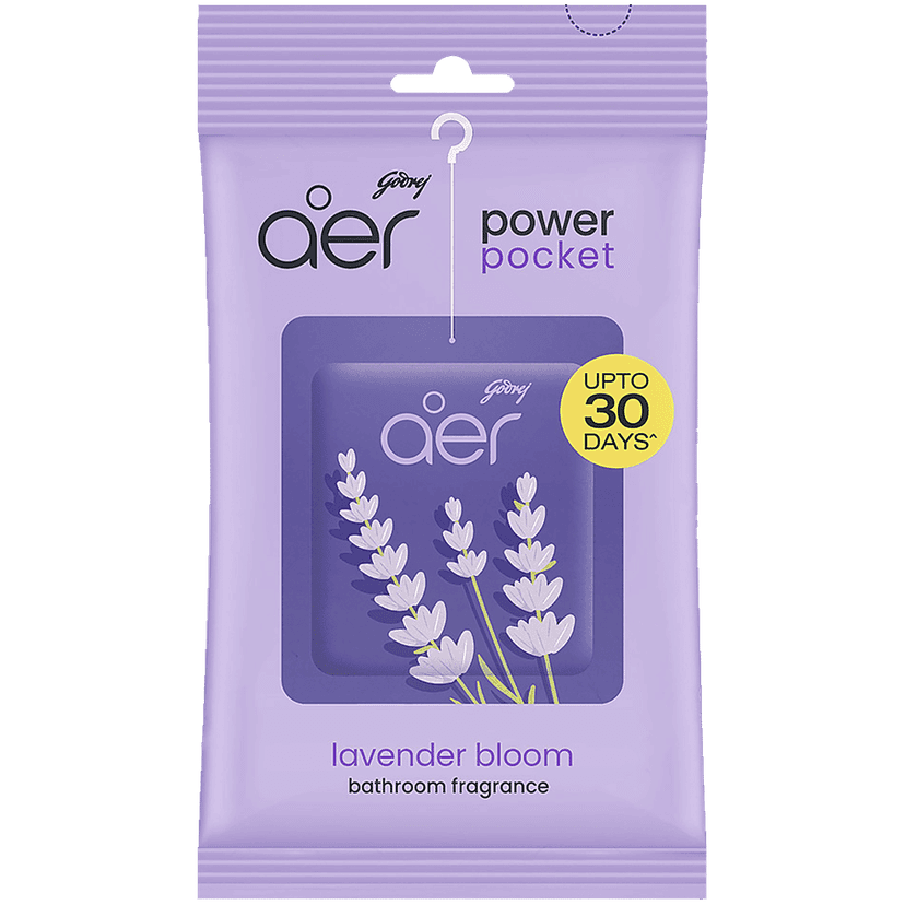 Godrej Aer Power Pocket - Long Lasting Bathroom Fragrance, Lavender Bloom, 10 G view 2