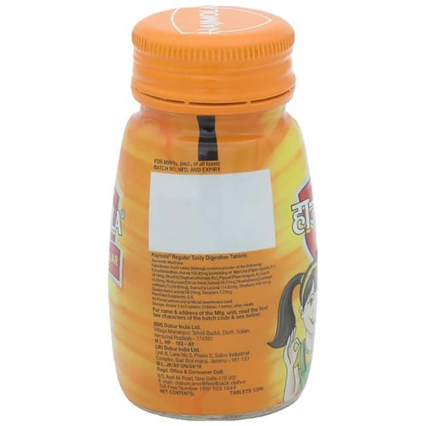 Dabur Hajmola Regular - Digestive Tablets, 120 Pcs Bottle view 2