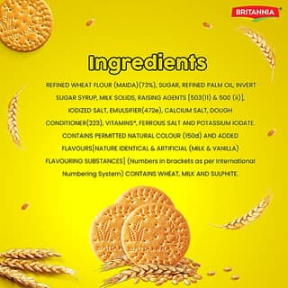Britannia Marie Gold Biscuits - Light & Crisp, Tea Time Snack, No Trans-Fat, 73 g Pouch