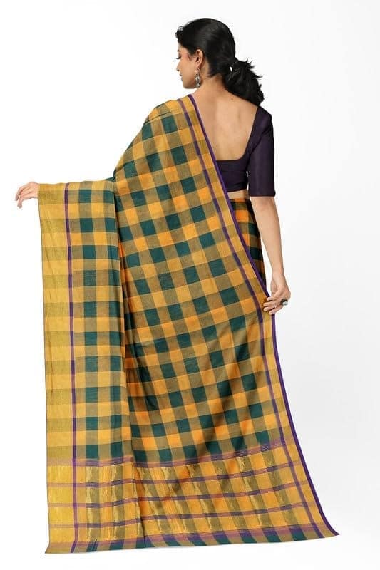 APCO Handloom (A Andhra Pradesh Govt Emporium)- Women's Traditional Pure Handloom Madhavaram Cotton Saree | MDCS0001 view 3