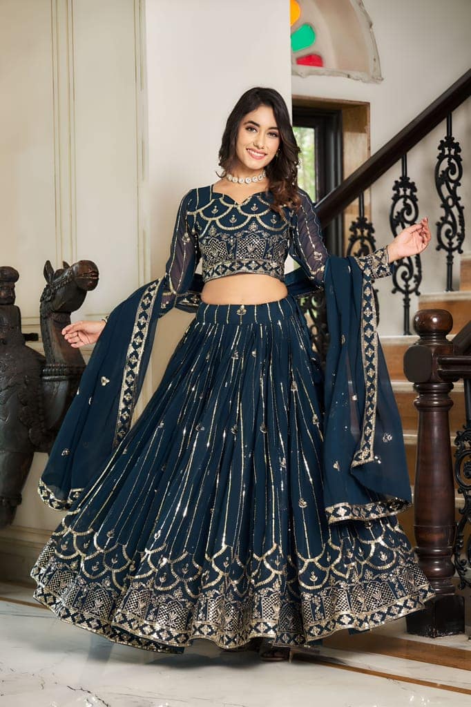 Lehenga choli Readymade Full Stitched For Wedding bridal chaniya choli ready to wear partywear view 9