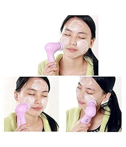 Electric Facial Cleansing Brush Set with Interchangeable Cleaning and Massage Heads for Face Care view 2