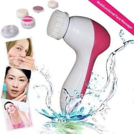 Electric Facial Cleansing Brush Set with Interchangeable Cleaning and Massage Heads for Face Care view 3
