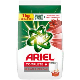 Ariel Complete + Semi-Auto & Hand Wash Detergent Washing Powder, 1.5 Kg