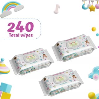 CutetotZ® Premium Organic Baby Wet Wipes | Green Seal® Certified | Pack 03 (240 Wipes)