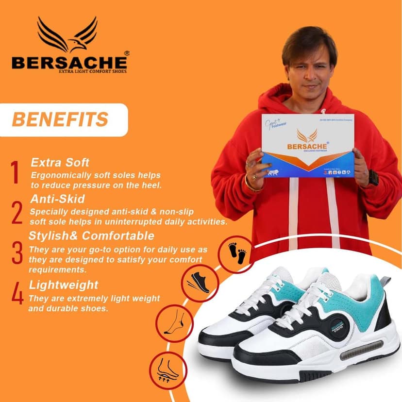 Bersache Sneaker, Loafers ,Casual With Extra Comfort Sneakers For Men's view 2