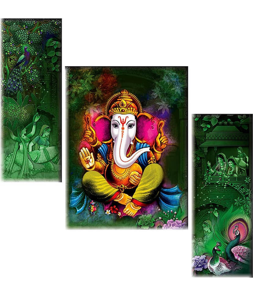 Saf Ganesha modern art MDF Painting Without Frame