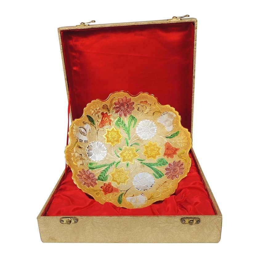 Brass Decorative Bowl With Velvet Box (BMAS235) view 2