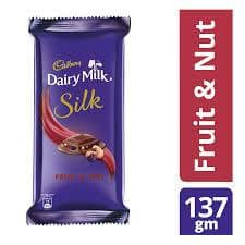 Cadbury Dairy Milk Silk Chocolate Bar, Fruit And Nut, 137G