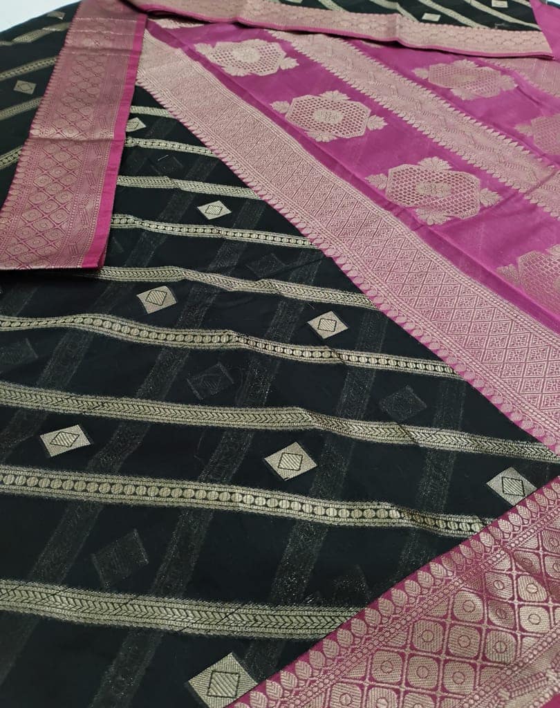 Handloom pure Masarised cotton saree view 4