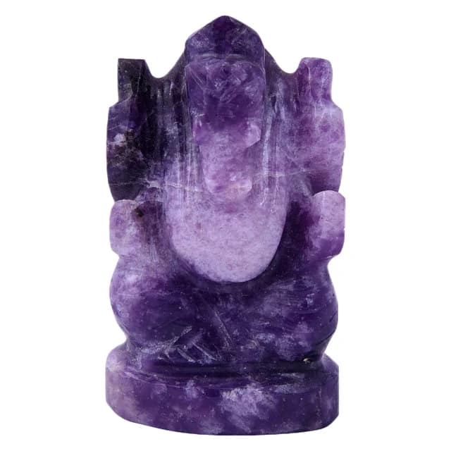 Amethyst Crystal Ganesha Handmade God Ganpati, Ganesha for Pooja, Home Décor, Car Dashboard and Pooja(KI_109) by Krishna Impex