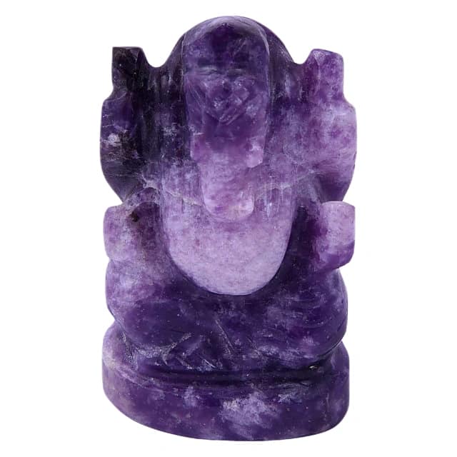 Amethyst Crystal Ganesha Handmade God Ganpati, Ganesha for Pooja, Home Décor, Car Dashboard and Pooja(KI_109) by Krishna Impex view 2