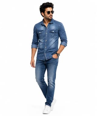 Premium Quality Jeans Shirts | Jeans Made of 100% Cotton Fabric | Long Durable |Fashionable, Stylish, Comfortable & Skin Friendly | Suitable Wear for Mild & Dense Winter, Rainy, Autumn |