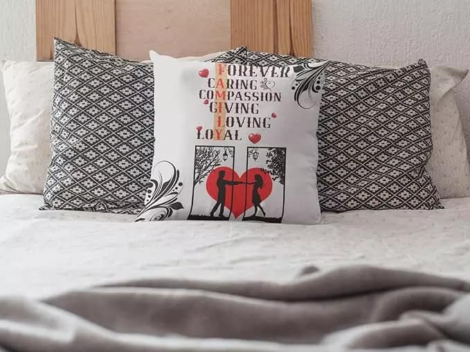 Arni Arts Forever Loyal Caring Cushion Cover 16x16 Inch view 2