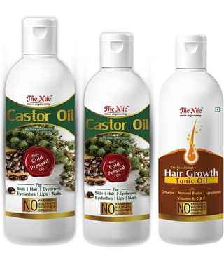 The Nile Castor Oil 200 ML + 100 ML(300 ML) + Hair Tonic 100 ML 400 mL